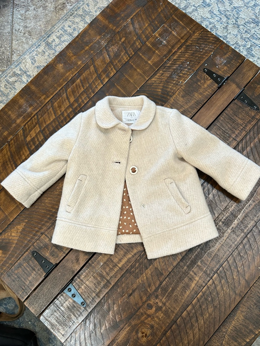 Zara baby button up coat